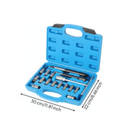 11 Pieces Precision Cutting Fuel Injector Seat Reamer Wear Resistant Fuel Injector Seat Cleaning Kit Sturdy Steel for Mechanics