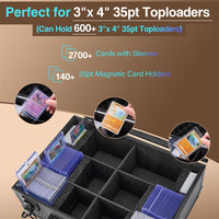 New Lockable Star Card Collection Box, Portable 35PT Magic Card Storage Case, Aluminum Box, Amazon Same Style