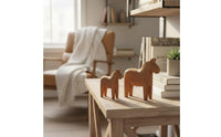 Dala Horse Statue Handmade House Decoration Retro Design for Living Room