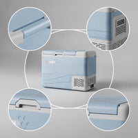 Portable Car Refrigerator 12v Car Fridge with Adapter 24v Compressor Fridge Electric for Travelers, Campers, Road Trips, Camping, Rv
