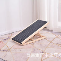 跨境宠物爬梯狗爬架狗狗斜坡沙发上下床梯子实木防滑坡道梯可折叠