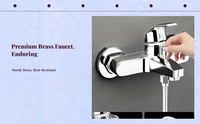 Brass pressure balance shower faucet