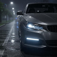 2 Pieces Headlight Eyebrow Trim Self Headlight Decoration Strip Easy Installation Front Light Decoration Strip