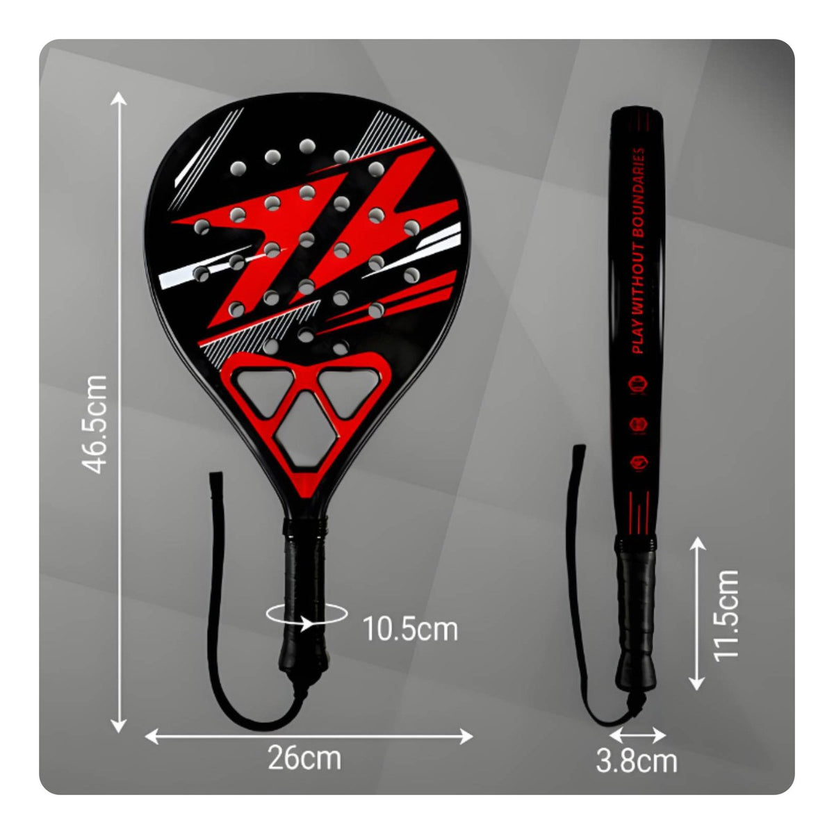 Aerodynamic Hole Pattern Lightweight Training Racket Large Sweet Zone Beach Tennis Paddle Fiberglass Padel Racket for Beginners