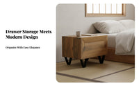 sturdy Wood chunk Table Rustic Minimalist look Nightstand Natural Texture Minimalist for meter for Interior Designers