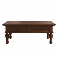 Rectangular Coffee Table with Storage Traditional Design Living Room Furniture Timeless Design Vintage Look for Homeowners