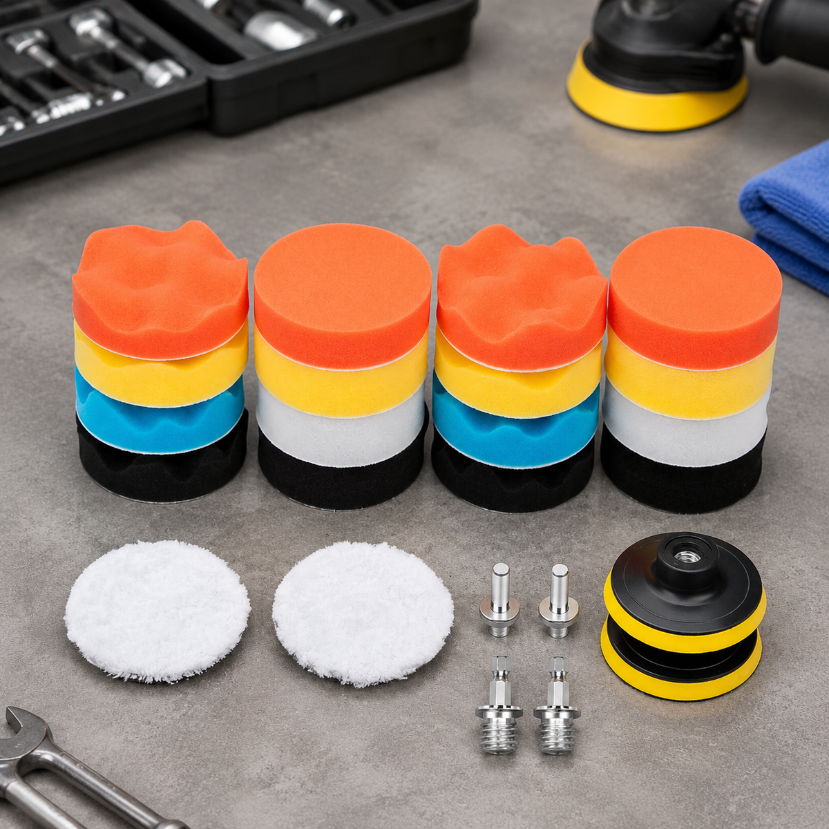 car polishing sponge pad kit