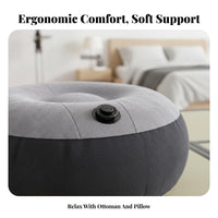 Inflatable Chaise Lounge Foldable Sbend Recliner Quick Inflation for Bedroom