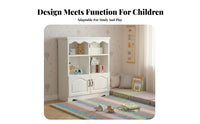 European design Floor-Standing Shelving Unit with Doors Minimalist Design shelving unit Tall Storage Furniture Easy to Assemble for Students, Book Lovers, Homeowners, Kid's Room, Home Office, Study, Bedroom