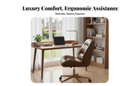 Rolling Shell rear Chair Height Adjustable Scalloped rear Rolling Chair 360-Degree rotate Comfortable rearrest for Teens, Women
