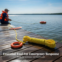 Highly Buoyant Floating Life Saving Rope High Strength Water Rescue Throw Line Long-Lasting Material for Boaters, Flood Control, Boating