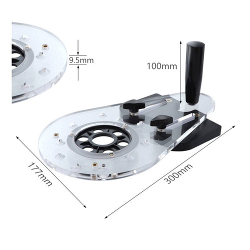 Router Base Plate Adjustable Trimmer Base Plate Multi-Functional Carpentry Router Guide for Woodworkers, Workshop