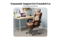 High-Back Reclining Chair with Footrest Ergonomic Design for Executives, Gamers