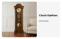 Grandfather Clock Mechanical Movement American Design Standing Clock High-End Design House Decoration for Collectors, Adults, Living Room, Hallway