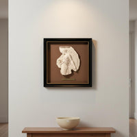 French Style Relief Wall Sculptural Raised Design Framed Sculpture Art Ready to Hang Vintage Wall Plaque for Entryway
