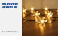 Solar Flower Waterproof LED Lights for Garden, Patio, Balcony, Tree Hanging, Ambience Decor