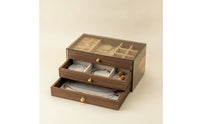 Transparent Jewelry Box with Drawers Rectangular Jewelry Box Compartmented Drawer Organizer Clear for Vanity