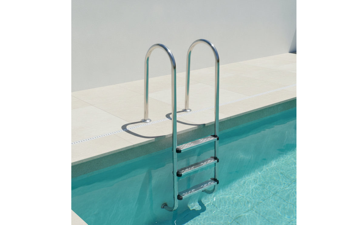 Stainless Steel Pool Ladder Polished Pool Ladder with Non-Slip Steps Resistant