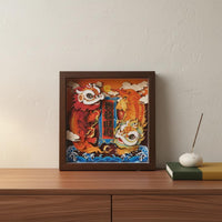 Lion Dance Decor Festive Fortunate Decor Vivid Colors Decorative Artwork for Entryway