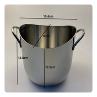 Stainless Steel Ice Pail Easy to Clean Barware Mirror Finish for Karaoke Room