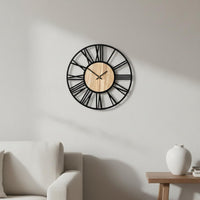 Retro Design Wall Clock Silent Movement Large Round Wall Clock for Office