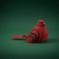 Cardinal Figurine Resin Red Cardinal Statue Yellow Beak for Courtyard, Balcony