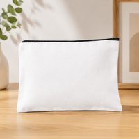 Women's Cosmetic Bag 23x17cm, Canvas Toiletry Bag with Zipper, Portable Toiletry Pouch for Makeup and Skincare Products, Cream