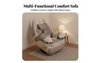 Memory Foam Cushion Feline-Shaped Armchair Adjustable Reclining Multi-Function Recliner Oversized Design Lounge Chair 360° Swivel and Rocking for People Seeking Relaxation, Seniors, Home Theater Enthusiasts, Bedroom, Office