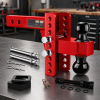 Adjustable Trailer Hitch 2-Inch Trailer Hitch with Locking Pins Carbon Steel for Transporting