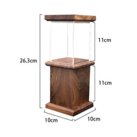 Dustproof Model Showcase Built-in Light Collectible Display Box for Cabinet