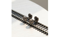 2 Pieces HO Scale Model Train Wheels with Metal Axle Precision Model Railway Wheel with Axle Replacement Wheelsets Spare for Hobbyists