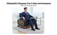 New Chinese design Wood Frame Sofa and Armchair Set Modern Minimalist Design Multi-Piece Couch Arrangement Fully Assembled Seating Group Wide Armrests for Apartment Dwellers, Interior Designers, Office Managers, Living Room, Lounge Area, Den