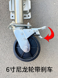 鲁舶拖车配件大全拖车千斤顶导向轮摩托艇拖车支腿手摇升级万向轮