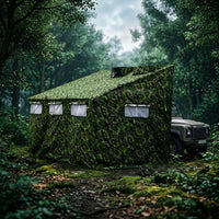 Truck-Mounted Shower Tent Large-Capacity Outdoor Shower Tent with Sloped Roof Enclosed Vehicle Mounted Privacy Awning Field-Use for Campers, Camping, Overlanding