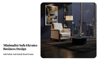 Comfortable padding Upholstered Office Sofa and Armchair robust Frame Reception Lounge Set Modern Design Waiting Room Seating Sturdy frame for Customers, Business Owners, Patients, Lobby, Airport, Salon, Hospital