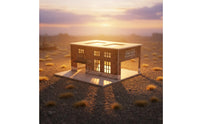 Collectible Factory Diorama Detailed 1:64 Workshop Display Realistic Duplicate LED Lighted Diorama for Collection Room, Office Desk