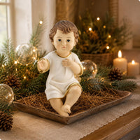 Christmas Doll Figurine Compact Holiday Decor Decorative