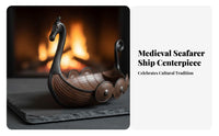 Boat Figurine Resin Model Nordic Ship Statue for History, Desktop