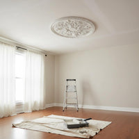French Design Ceiling Medallion Lightweight Round Ceiling Medallion Interior Decor Paintable Easy Install
