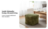 Square Pouf Plush Texture Floor pad Multifunctional for Families, Homeowners