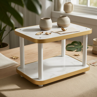 Rolling Storage Rack Versatile 3 Tier Utility Cart Space Saving Side Table for Living Room, Kitchen