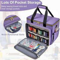 Sewing Supplies Storage Bag for Home Sewing Machine Needle Thread Accessories, Handheld and Crossbody