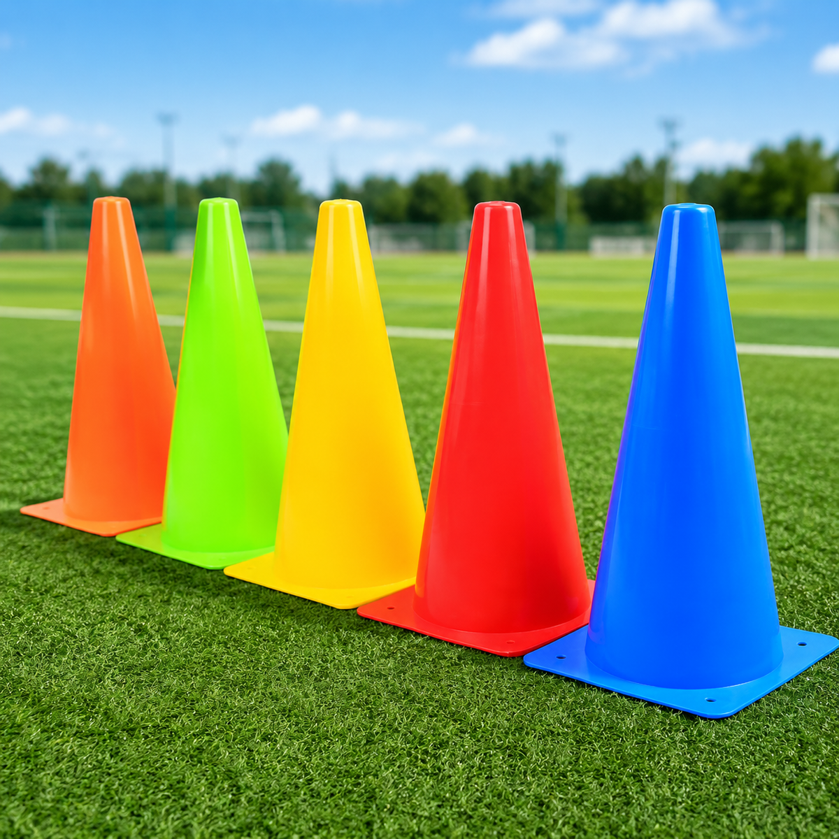 Plastic Training Cone for Soccer, 38 cm, Sports Cone for Agility and Path Marking, Ideal for Kids and Athletes