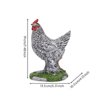 Hen Figurine with Chick Rustic Hen Sculpture with Chick Farmhouse for Collectors