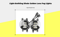 Waterproof golden fog lights, bright