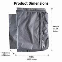 210D Oxford Luggage Lining Fabric, Polyester Bag Making Fabric, Robust Backpack Interior Material, Grey/Black