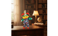 Ceramic Clown Figurine Handmade Clown Doll Movable Pose
