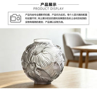 New Chinese Style Round Transparent Fish Vase Decorative