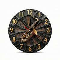3D Wall Clock Easy-to-Read Clock with 3D Relief Decorative for Bedroom, Office