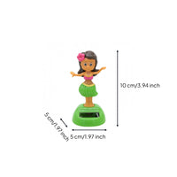 Solar Hawaiian Dancer Girl Compact Size Solar Dashboard Ornament Light Activated